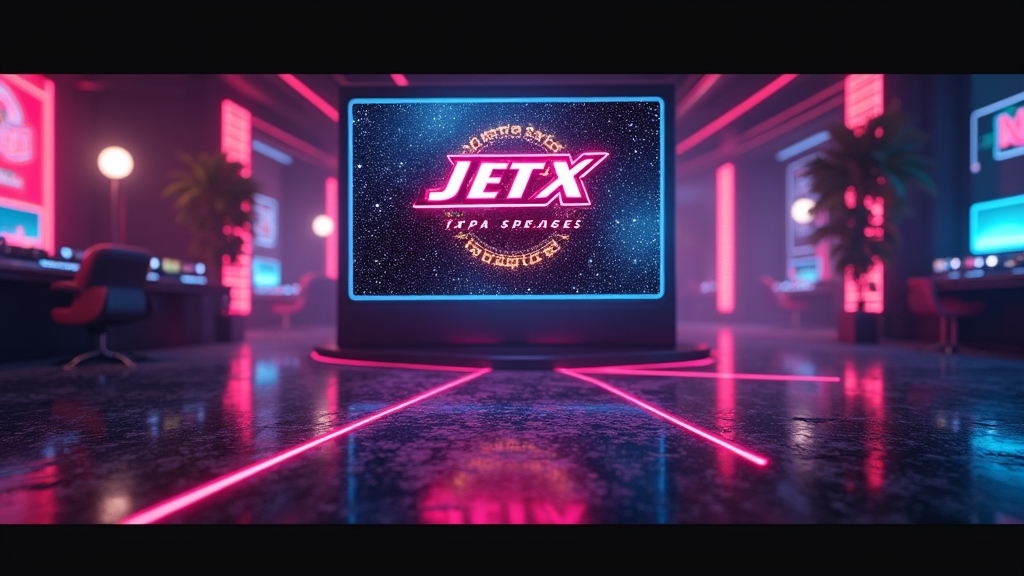 Promoção específica para JetX com tela de bônus em cassino escuro