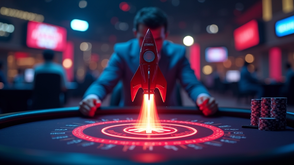 Jogador analisando o Jetx no modo demo em uma tela de cassino