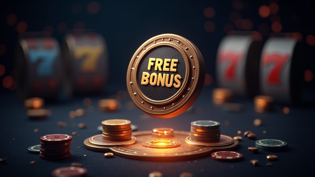 Promoção sem depósito em destaque com interface de cassino escura