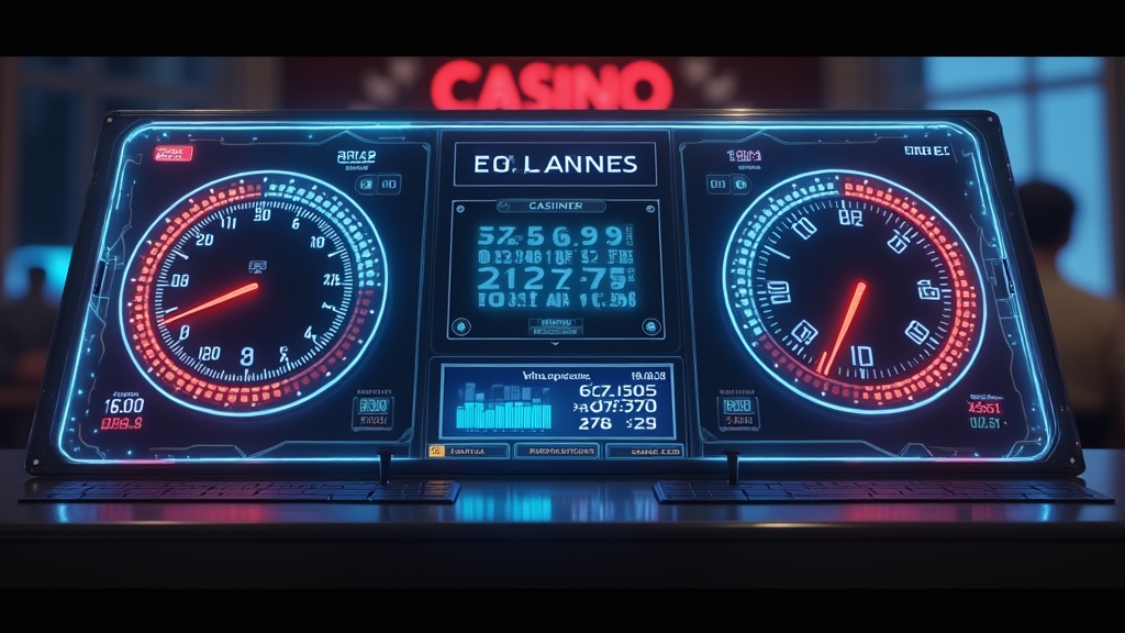 Painel de prazos de depósito e saque em caixa de cassino com luzes neon