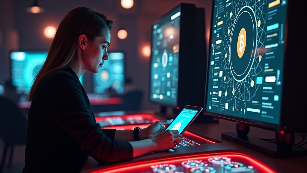 Saque com token e carteira digital em ambiente de cassino escuro